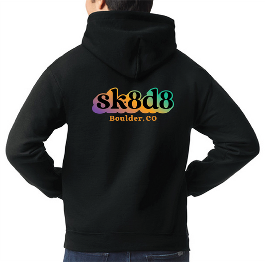 SK8D8 Inverted Logo Unisex Hooded Sweatshirt